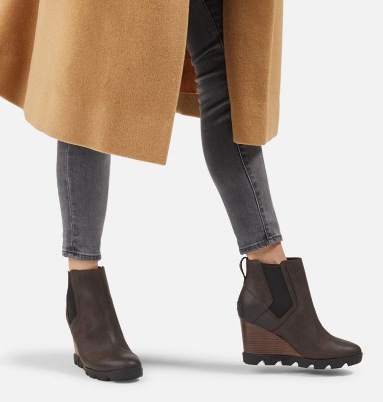 Sorel Kadın Joan Uptown™ Chelsea Bootie - Takozlar Siyah Kahverengi - 870-WUDXCP